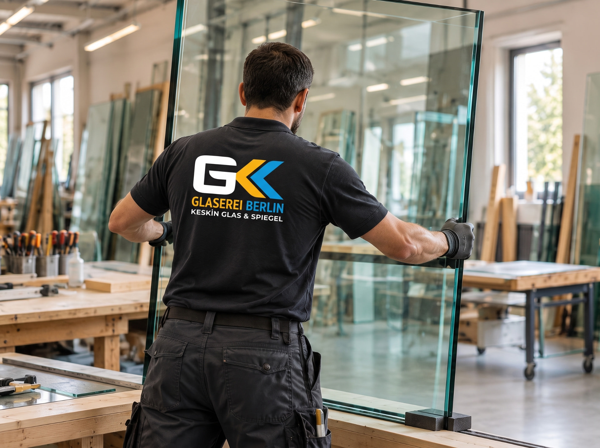 KESKIN Glaser bei der Arbeit in der Werkstatt